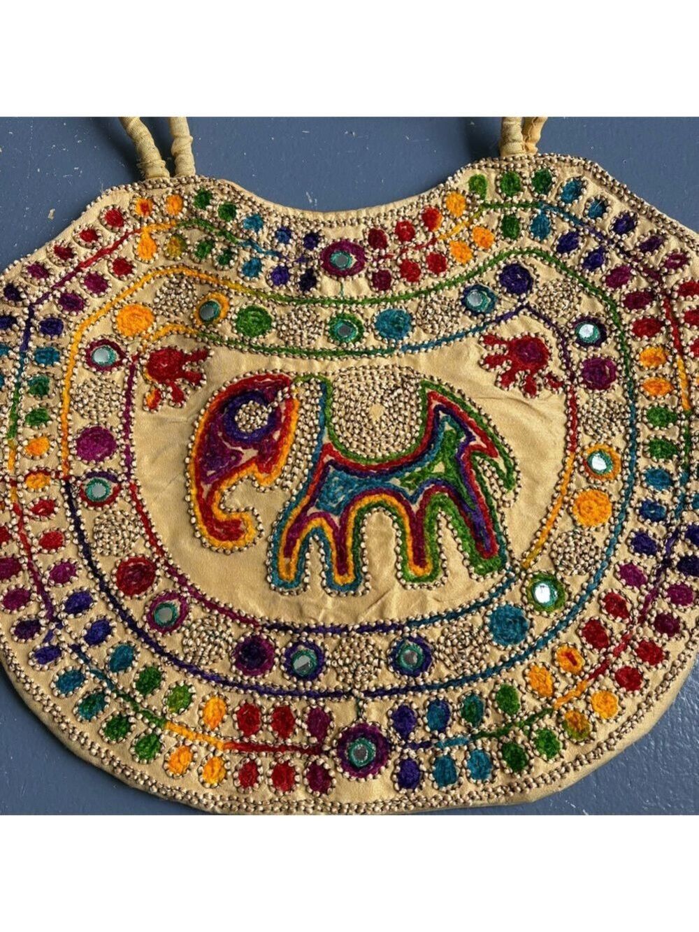 Colorful Embroidered Elephant Bag